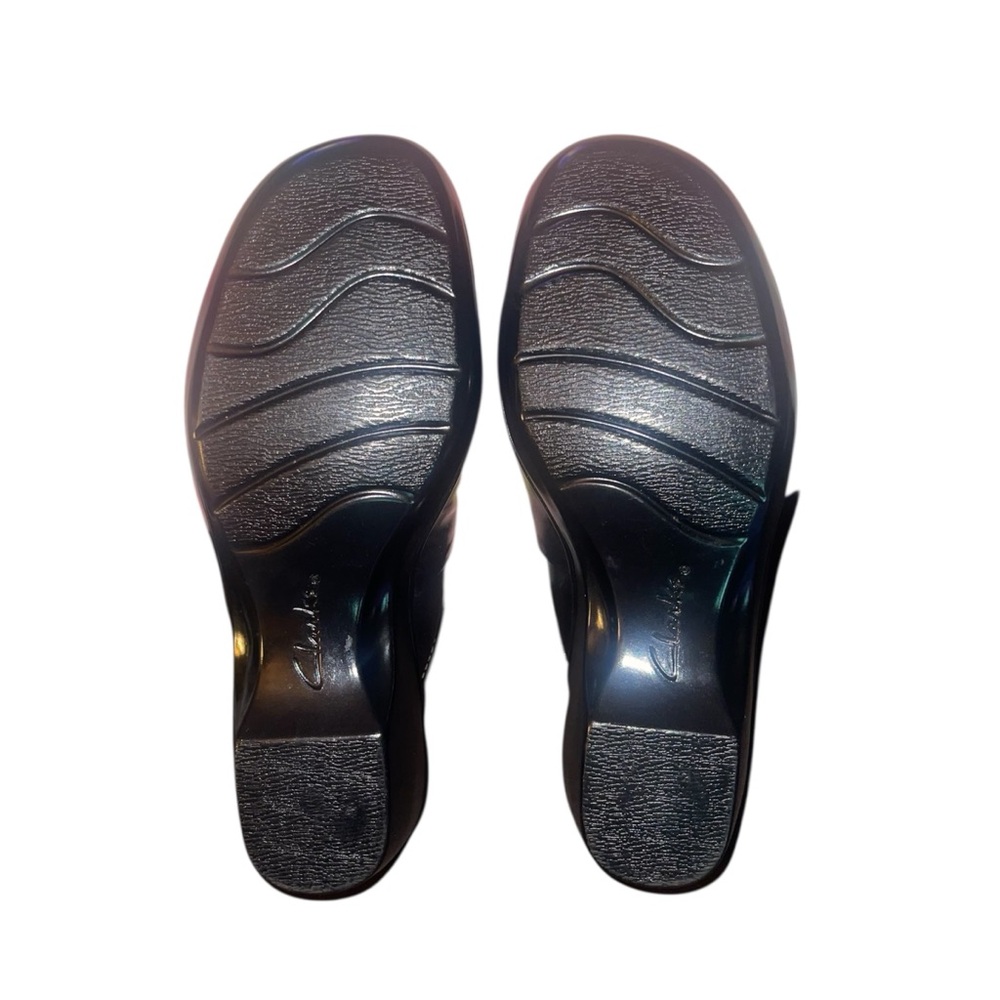 Clarks Bendables Women's Leather Slip On Clog Size 6.5 Black Comfort Shoe…New - Picture 9 of 9
